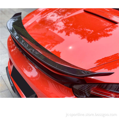 Porsche 718 (982) Boxster Dry Carbon Fiber Rear Trunk Spoiler Boot Wing Lip 2016-2021